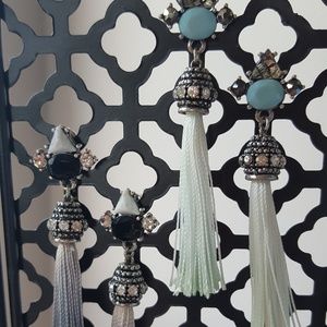 Fringe Tassel Drop Earrings & Necklace Set